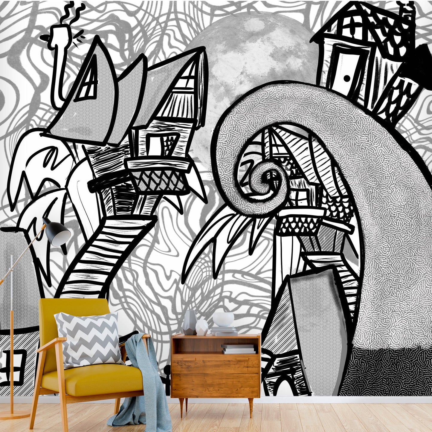 Color my Walls Crooked City Wall Murals