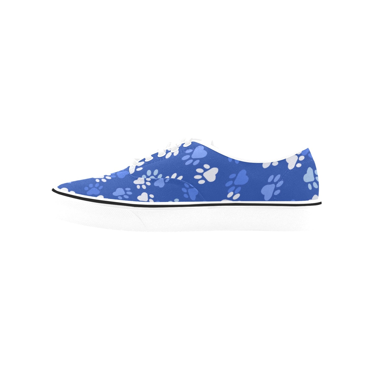 Men's Classic Canvas Low Top Shoe(ModelE001-4) paw prints