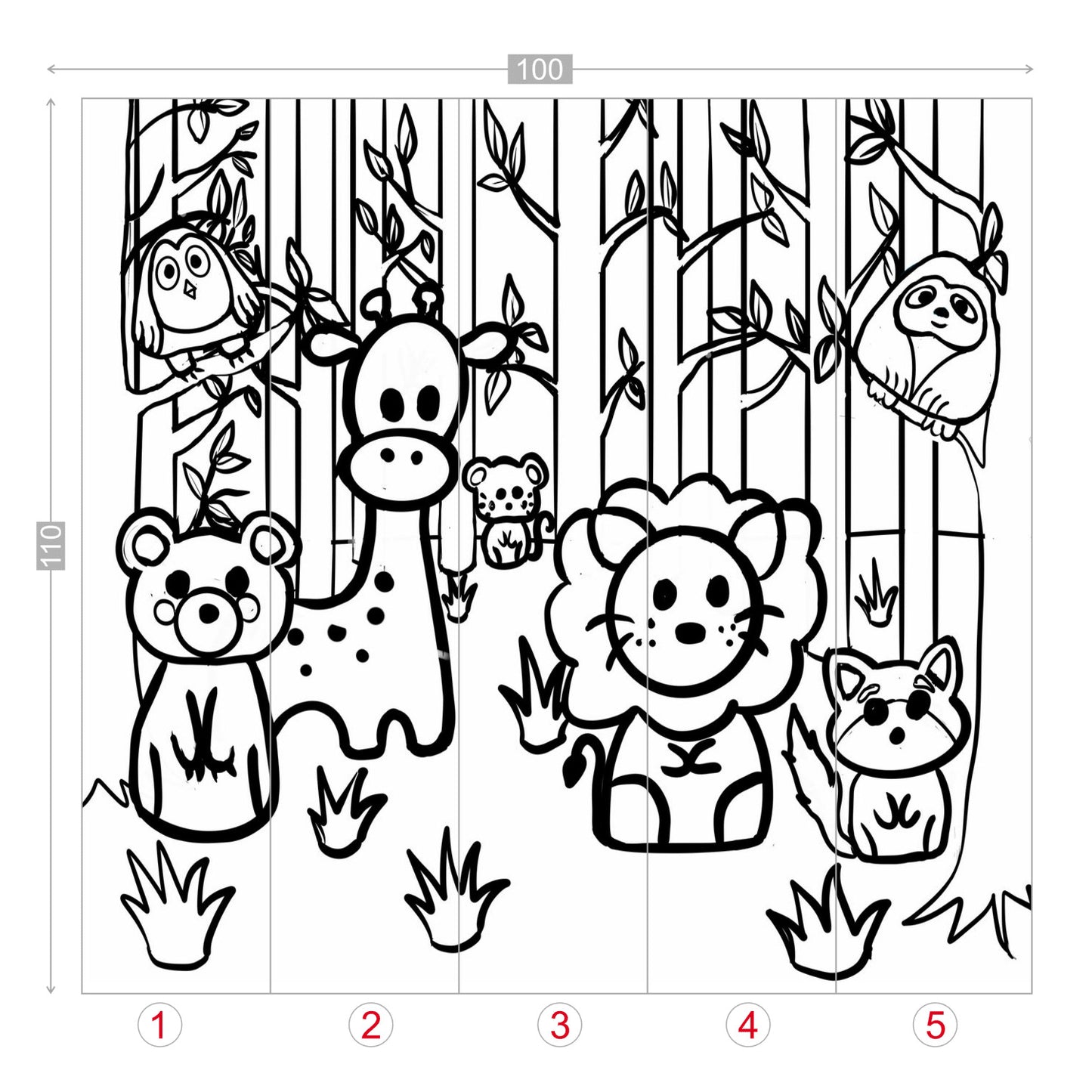 Color my Walls Baby Jungle Wall Murals