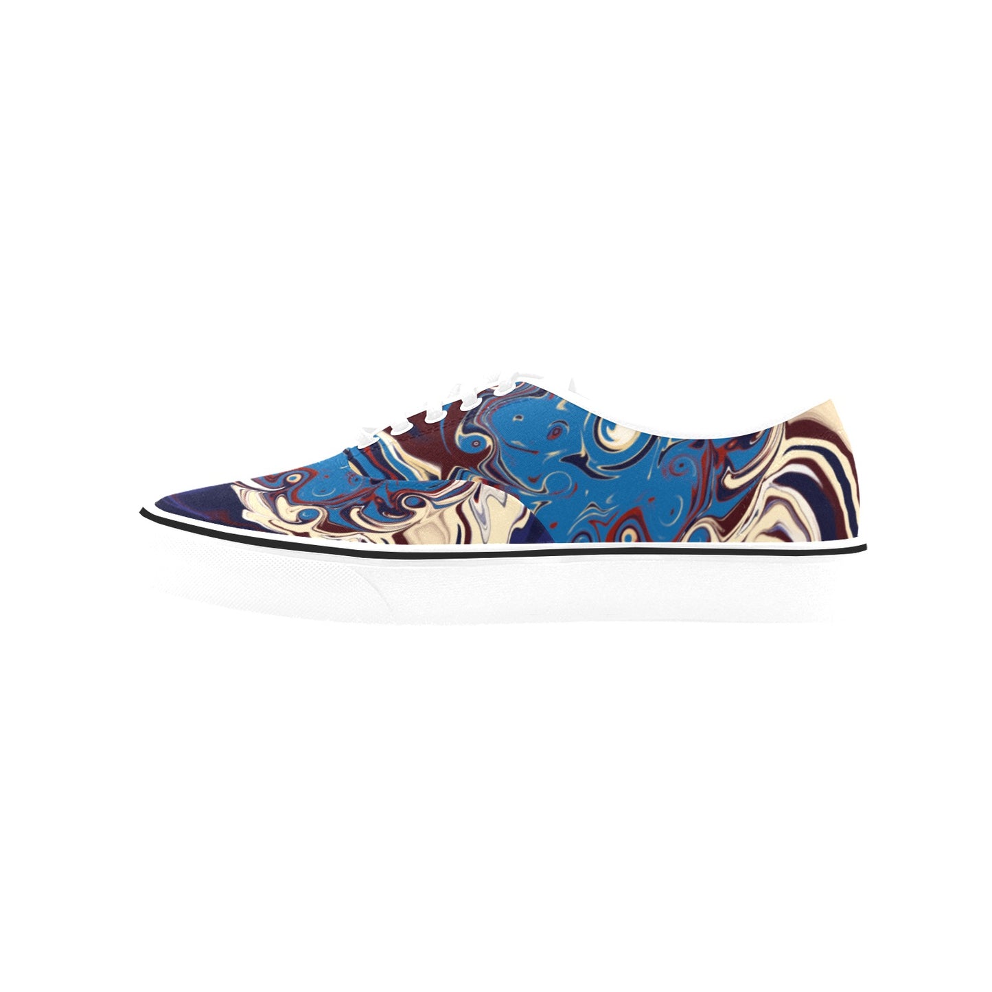 Unisex Classic Canvas Low Top Shoes dark swirl