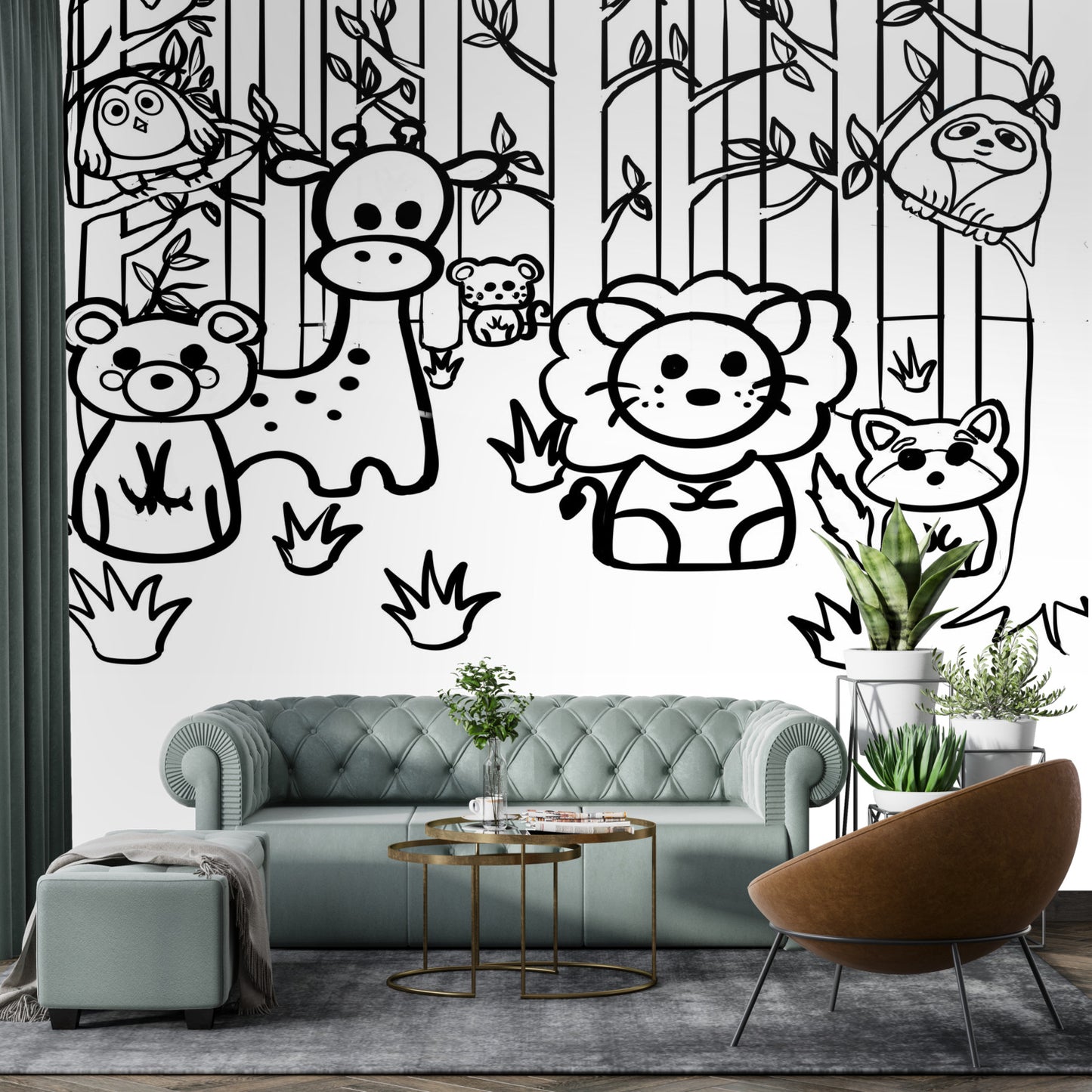 Color my Walls Baby Jungle Wall Murals