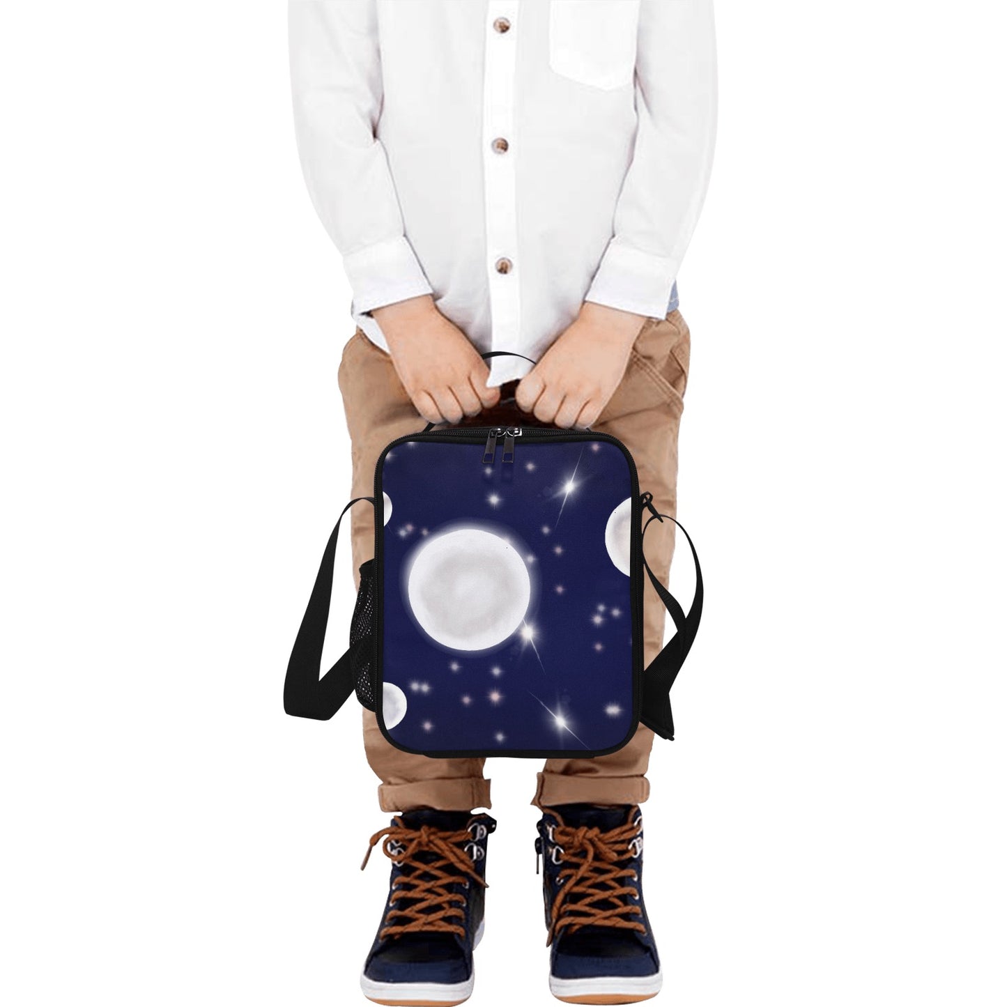 Outer Space Crossbody Lunch Bag for Kids