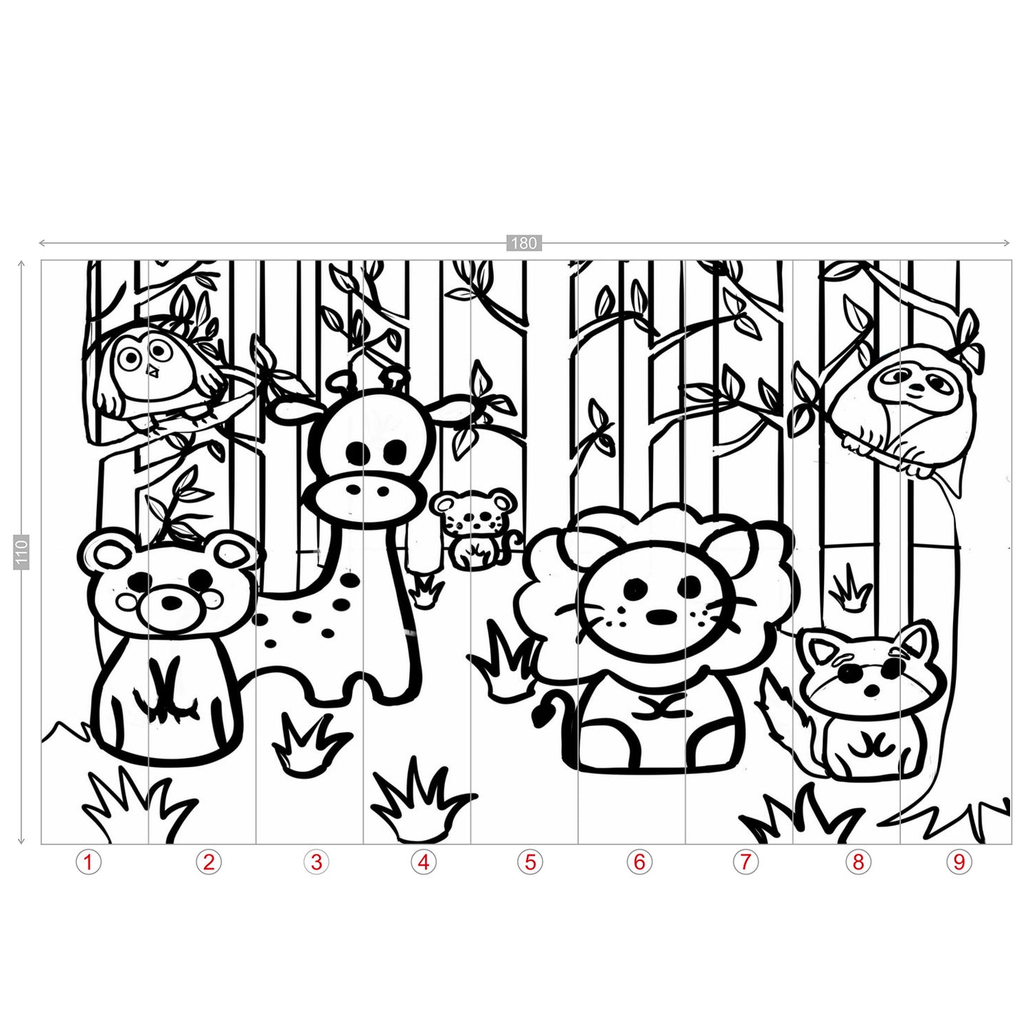 Color my Walls Baby Jungle Wall Murals