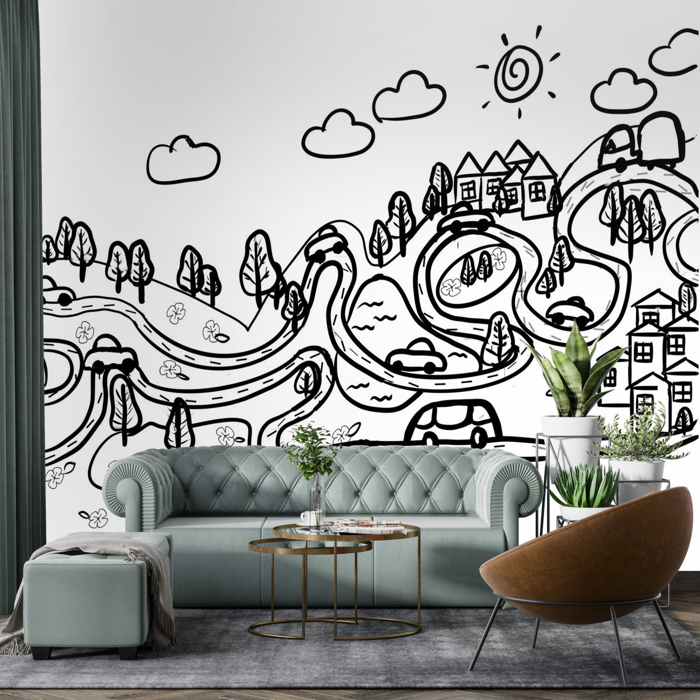 Color my Walls A Drive in the Country Wall Murals