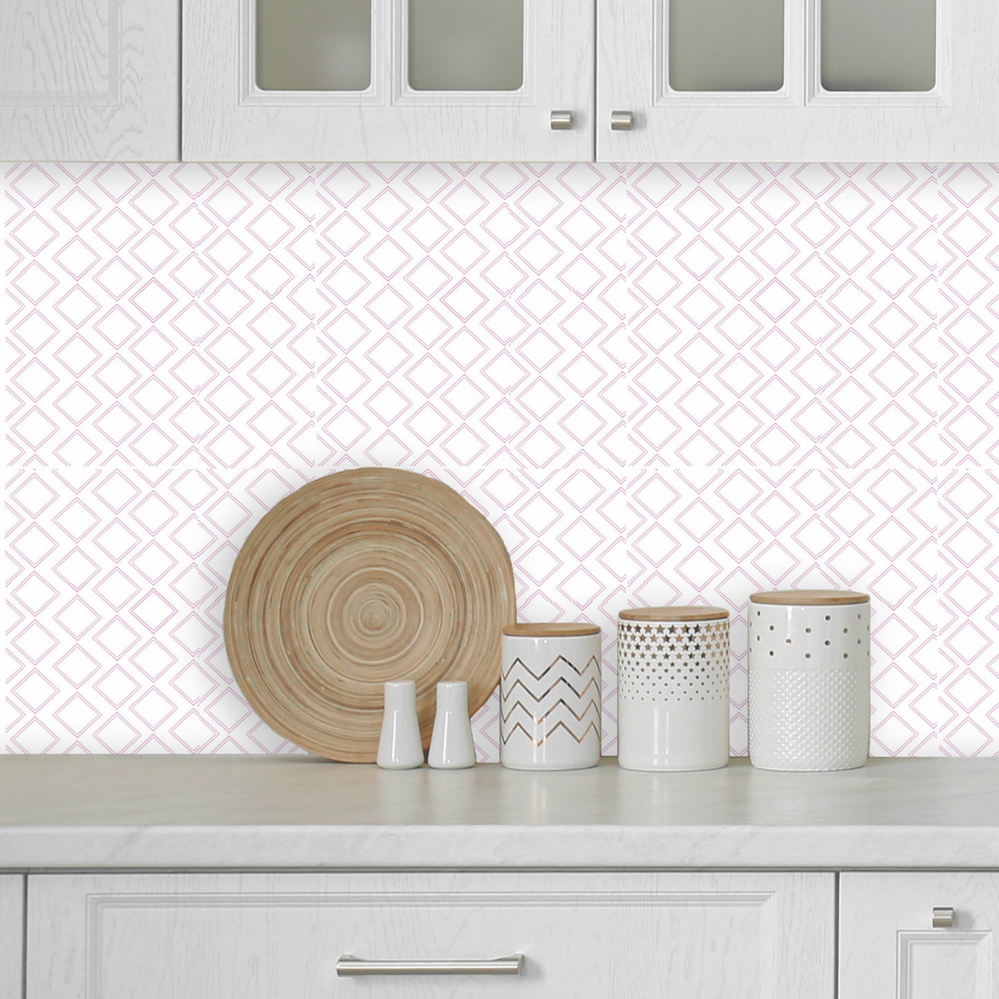 Pink Diamond peel and stick Wallpaper Panels