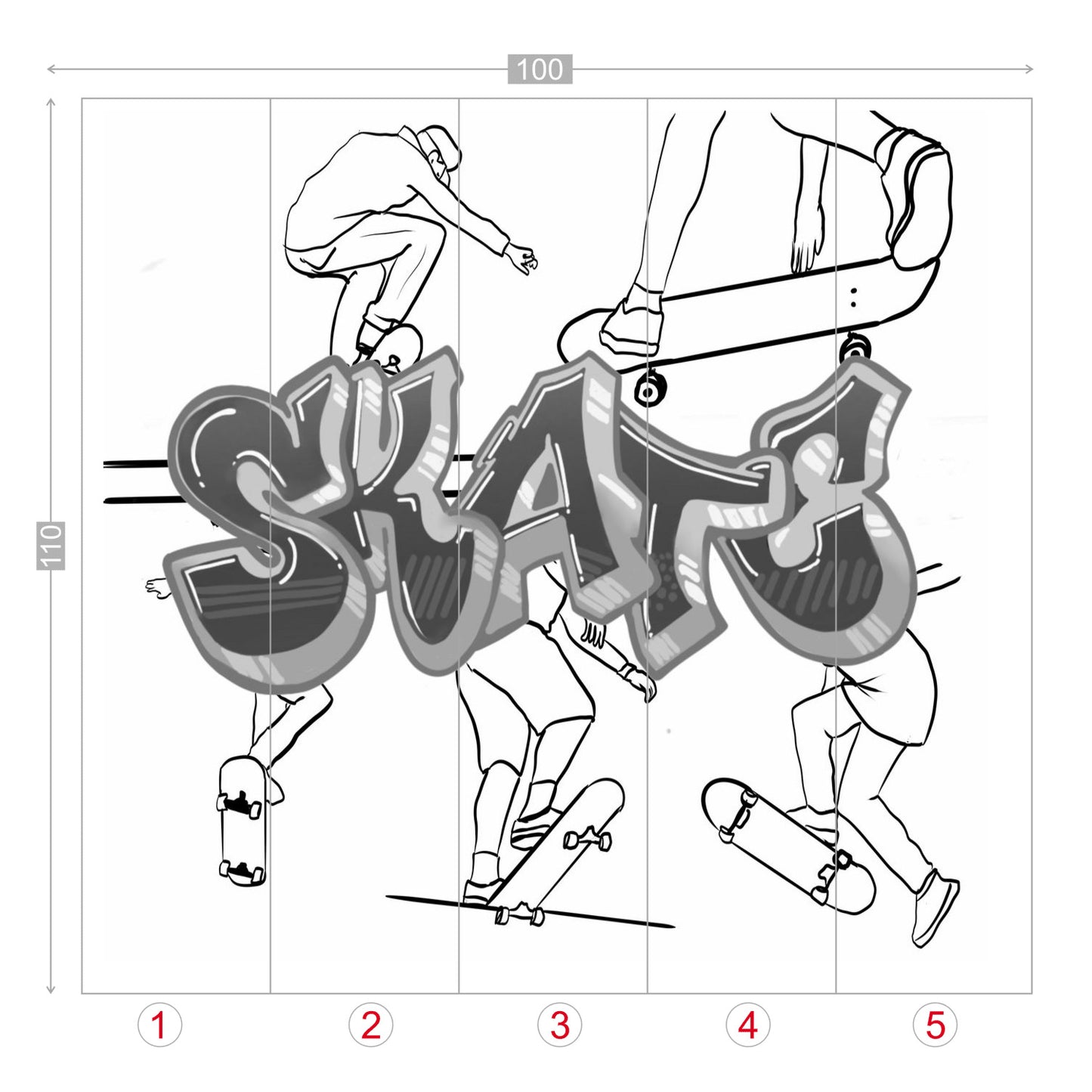 Color my Walls SKATE Wall Murals