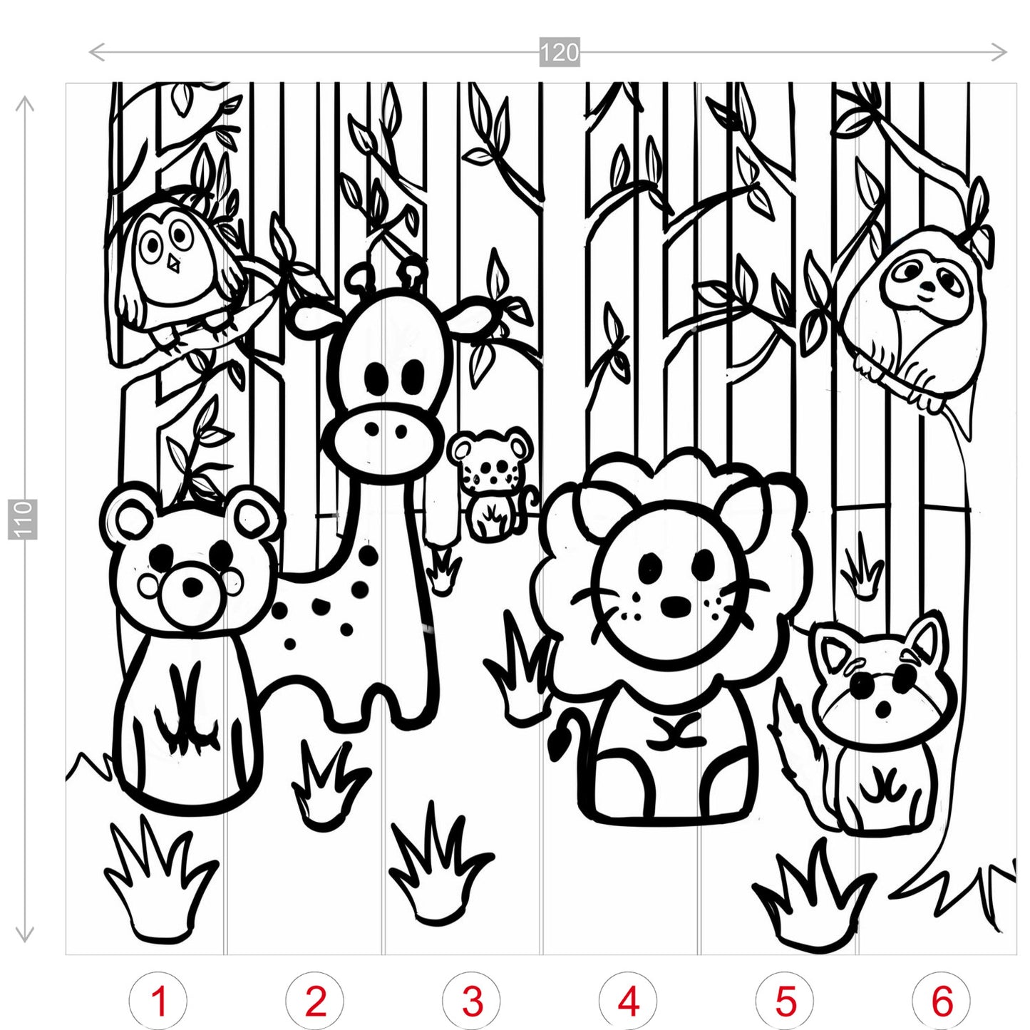 Color my Walls Baby Jungle Wall Murals