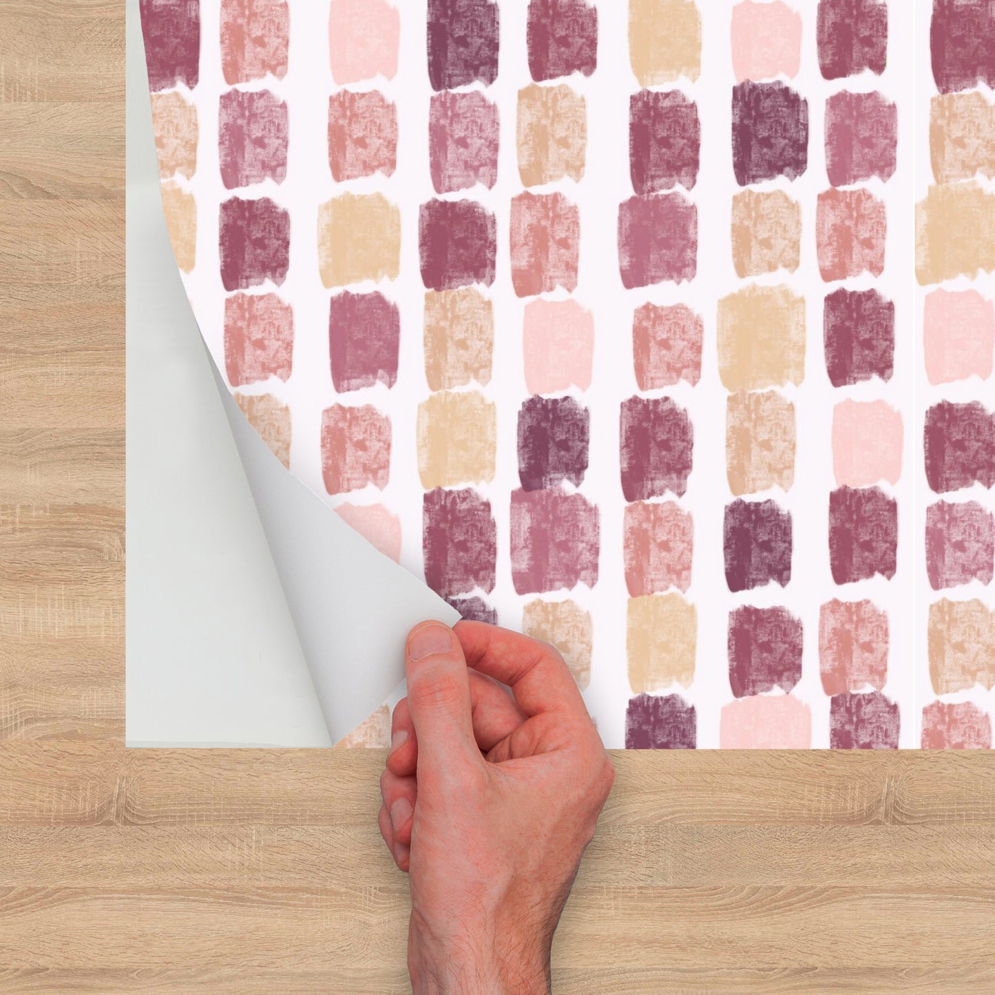 Blots of pinks Peel and Stick Wallpaper Roll