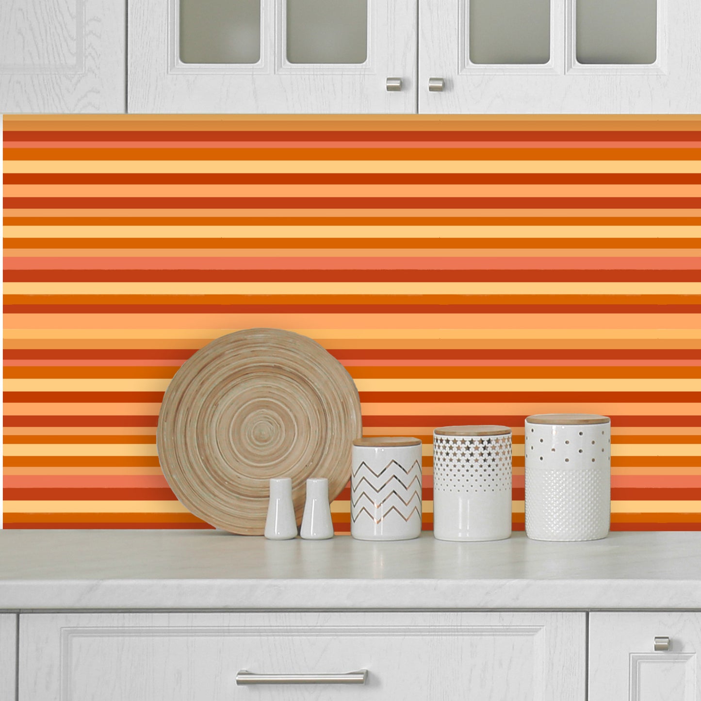 Orange stripes Wallpaper Panels